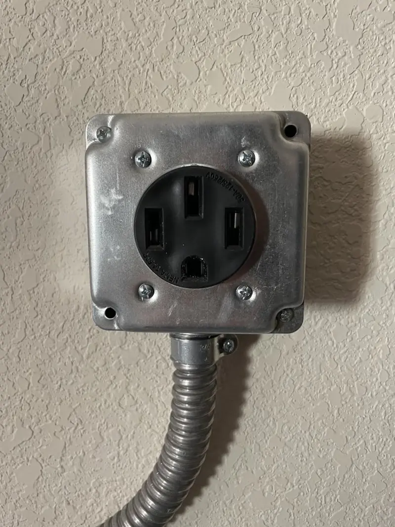 NEMA 14-50 outlet installed for Electrical Panel Upgrade in Clover